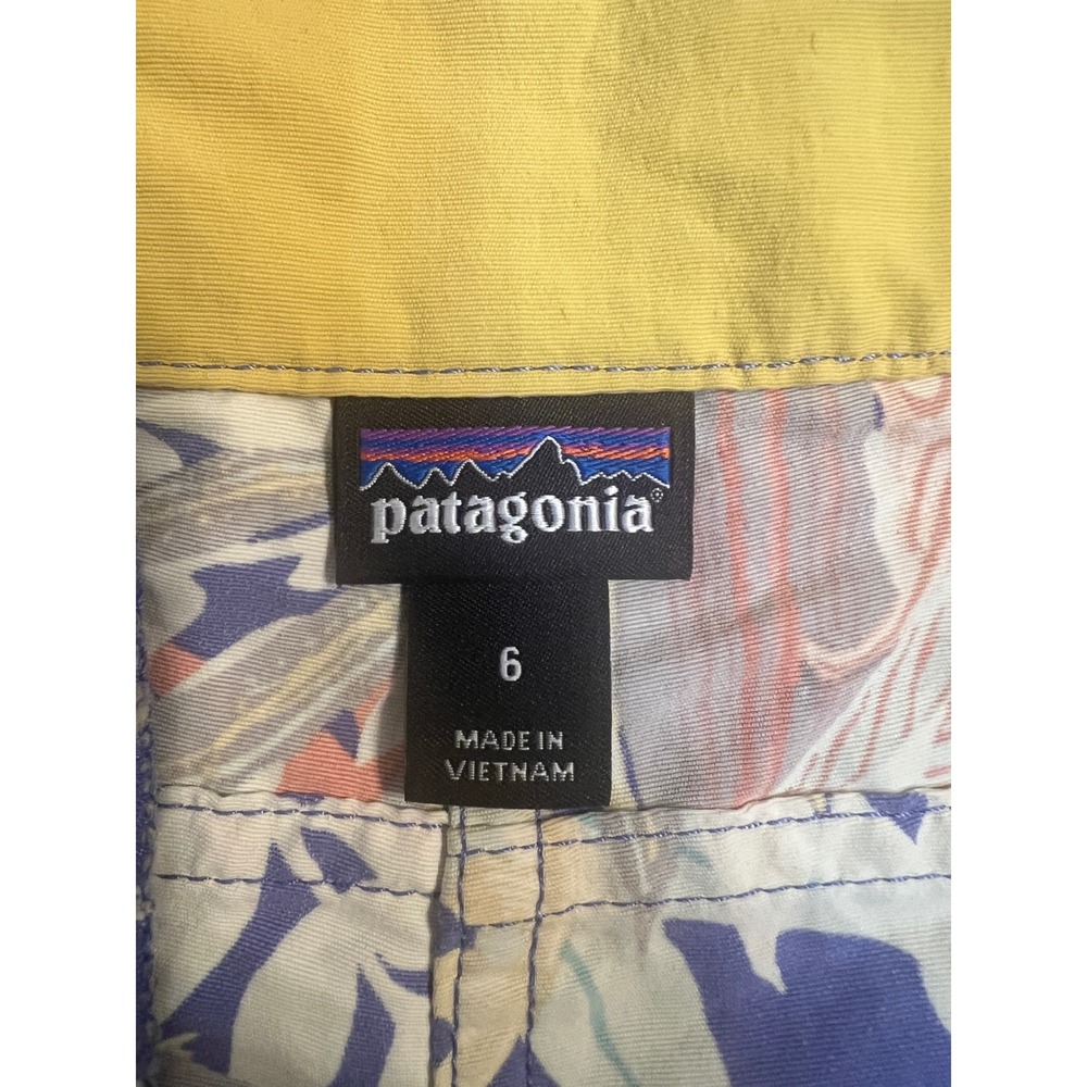 Patagonia Barely Baggies Shorts 2.5 Joya Flora Violet Blue Womens 6 - Picture 2 of 12